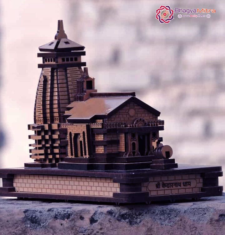 Kedarnath Temple 3D Model Miniature Replica (Pinewood)
